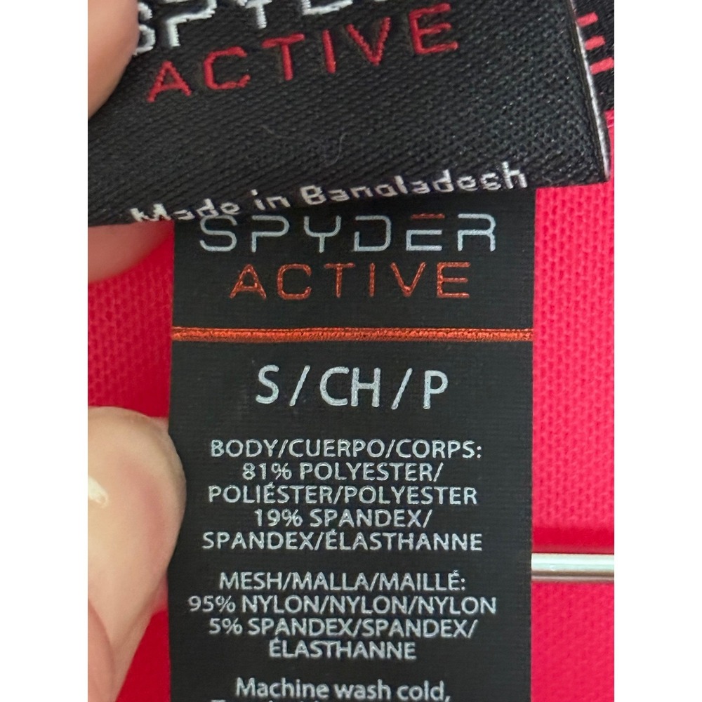 Spyder Active Women Hot Pink Full Zip Track Jacket Small Stretch SP8006U - Picture 8 of 10